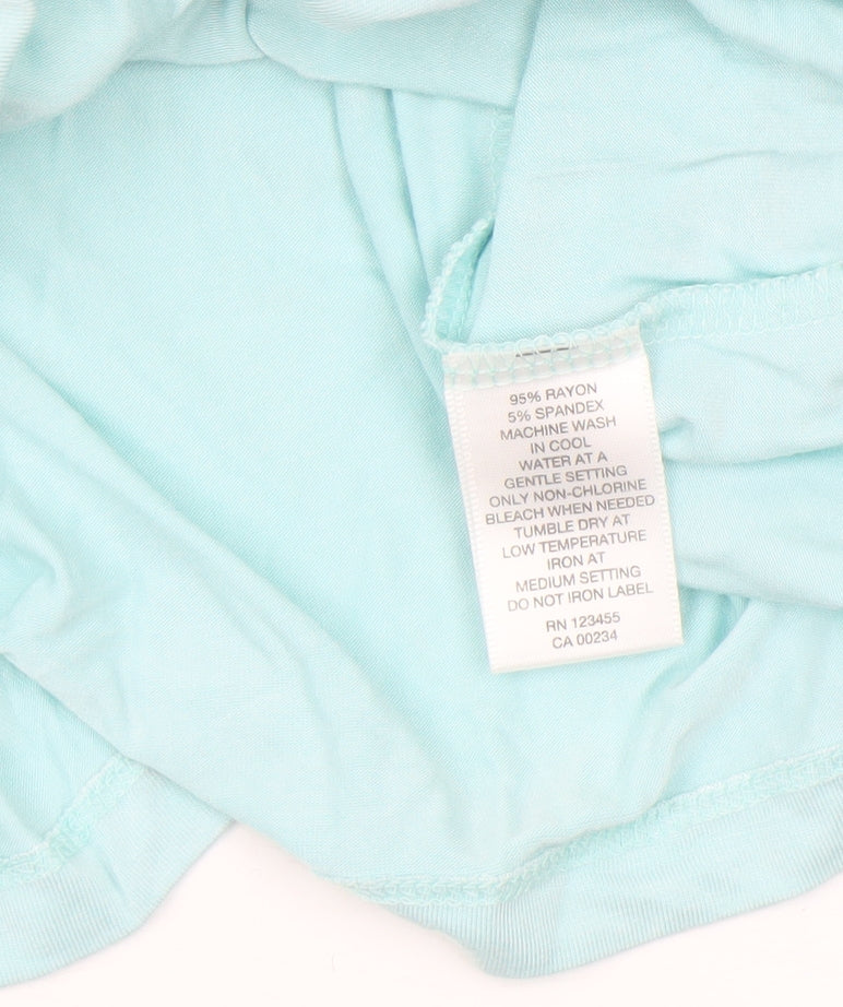 Womens UK Size L LORD & TAYLOR Blue Basic T-Shirt