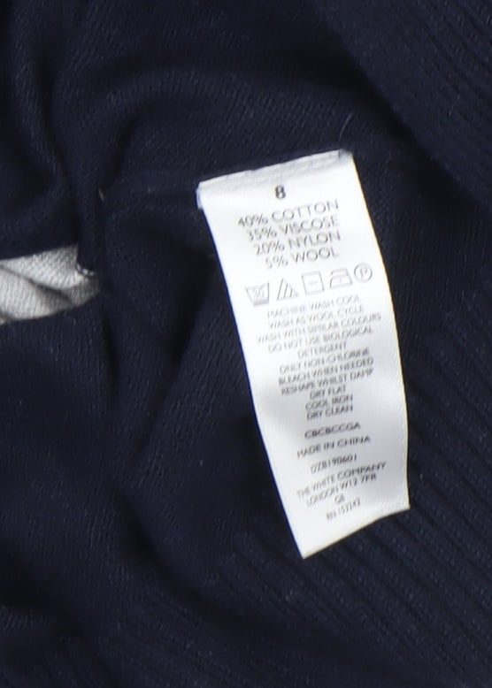 Womens UK Size 8 The White Company Multicoloured Pullover Jumper