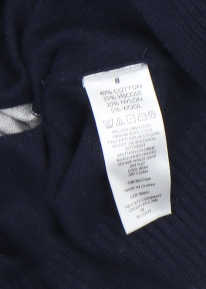 Womens UK Size 8 The White Company Multicoloured Pullover Jumper