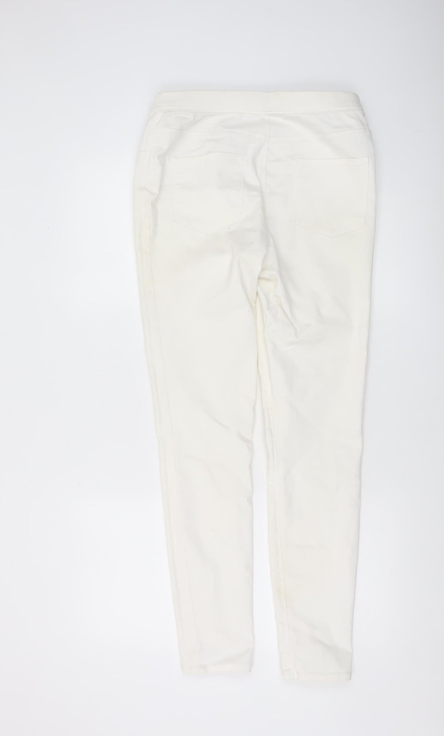 Womens UK Size 12 George Slim Fit Skinny Ivory Jeans