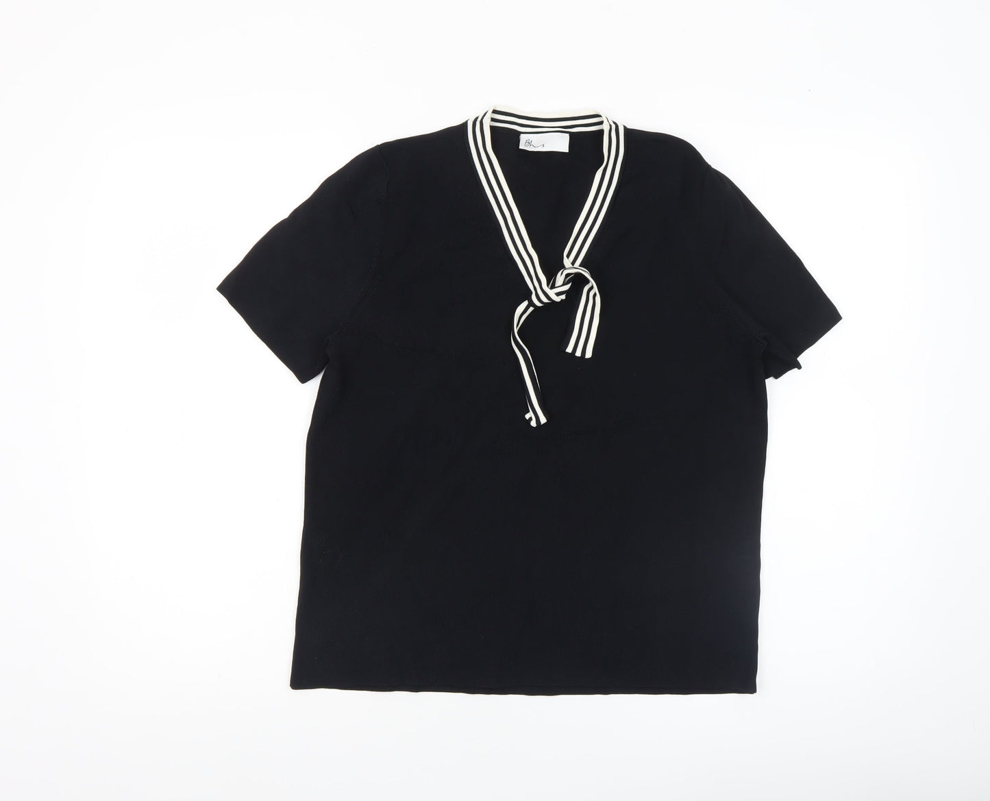 Womens UK Size 18 BHS Black Basic Blouse