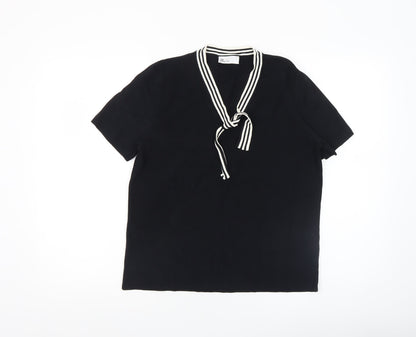 Womens UK Size 18 BHS Black Basic Blouse