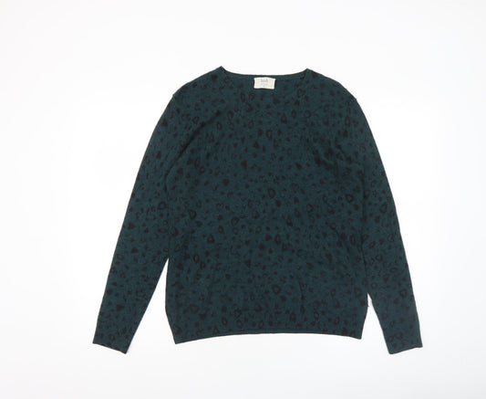 Womens UK Size M Hush Green Pullover Jumper