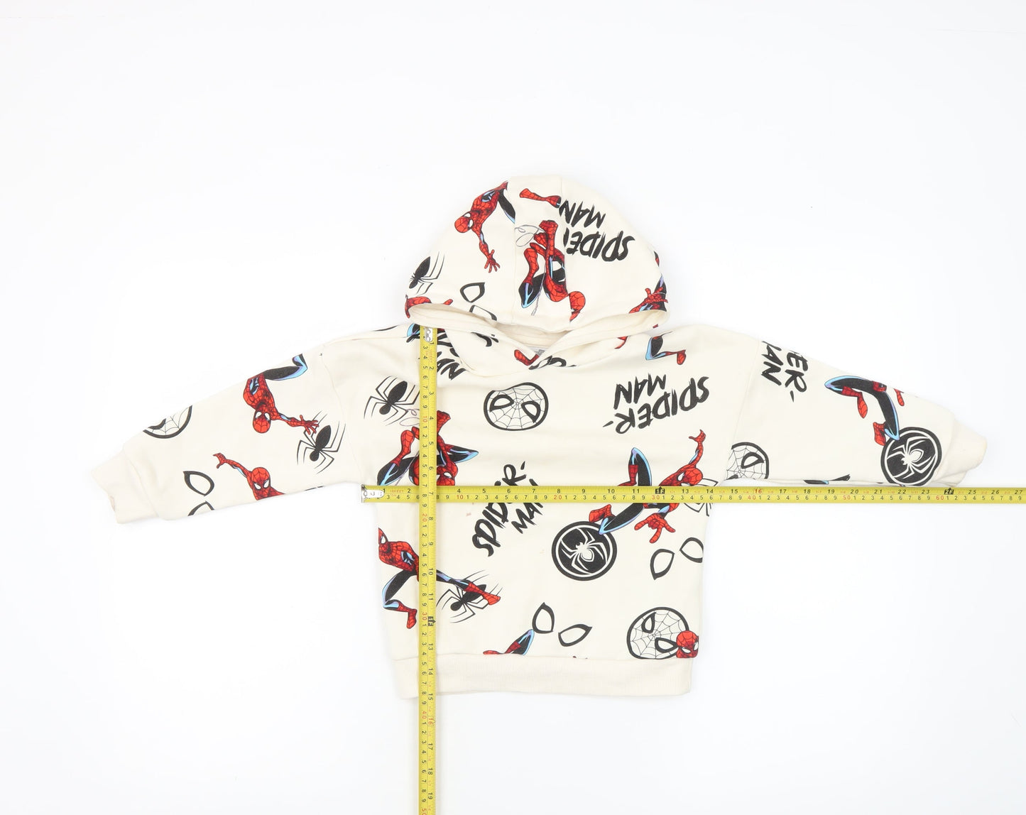 Boys UK Size 3-4 Years Marvel Beige Pullover Hoodie