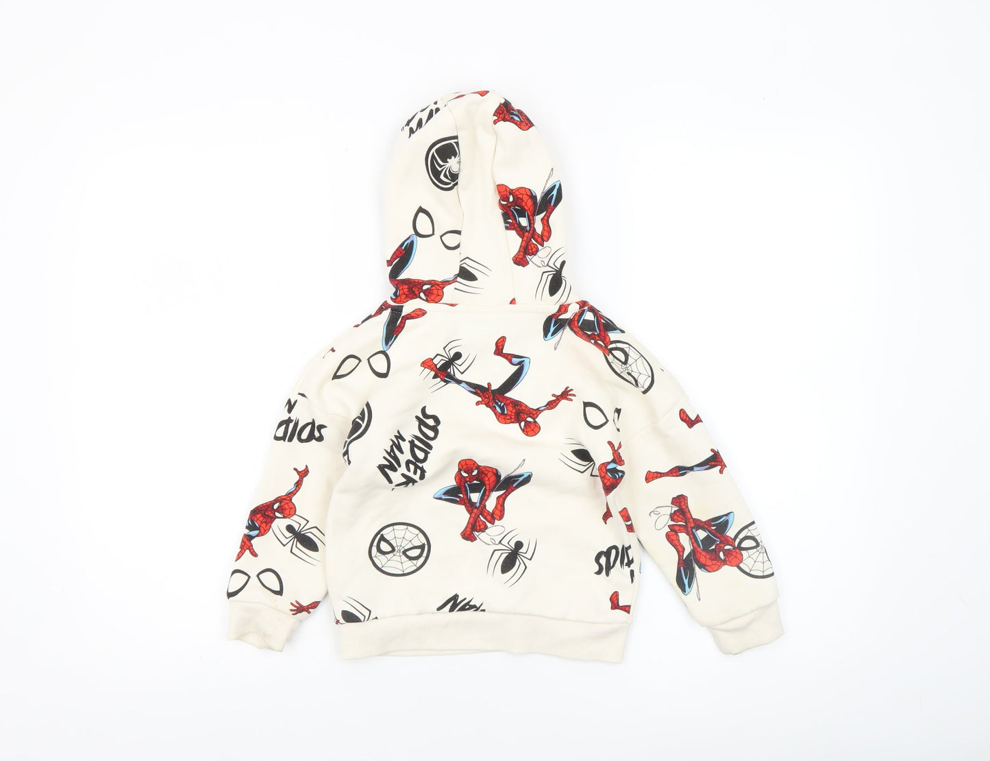 Boys UK Size 3-4 Years Marvel Beige Pullover Hoodie