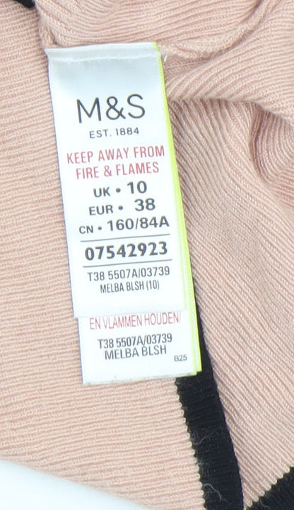 Womens UK Size 10 Marks and Spencer Beige Pullover Jumper