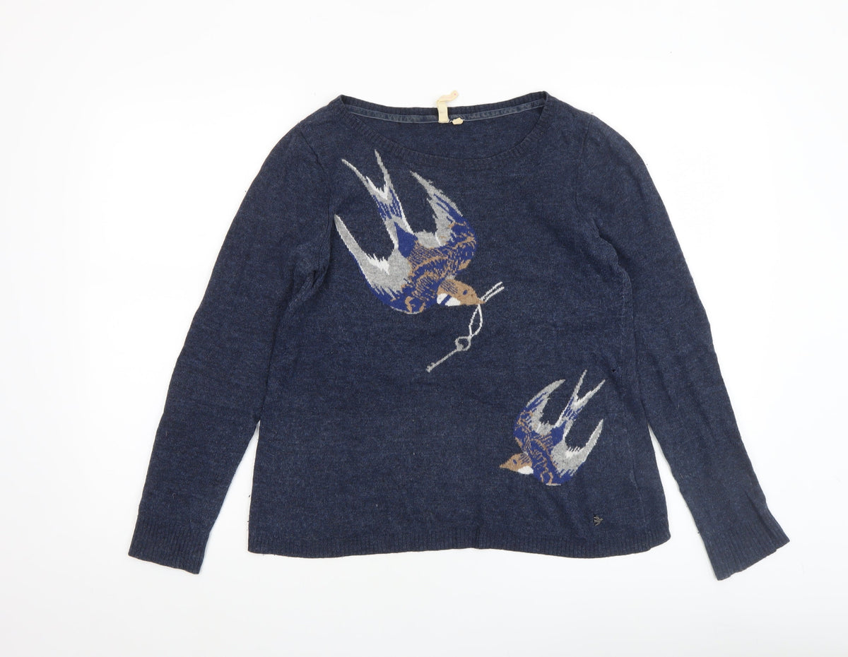 Womens UK Size M Lulu & Red Blue Pullover Jumper