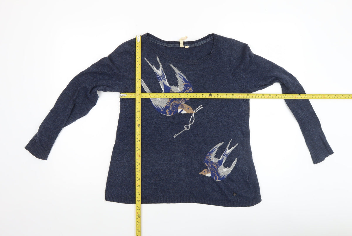 Womens UK Size M Lulu & Red Blue Pullover Jumper