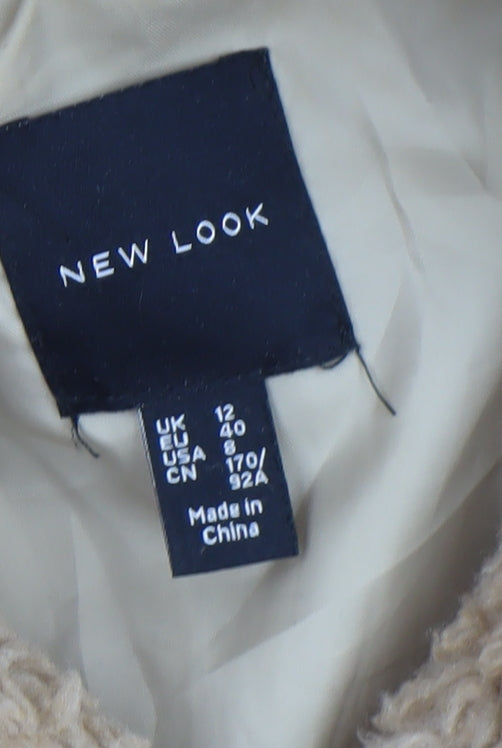 Mens UK Size M New Look Beige Bomber Jacket