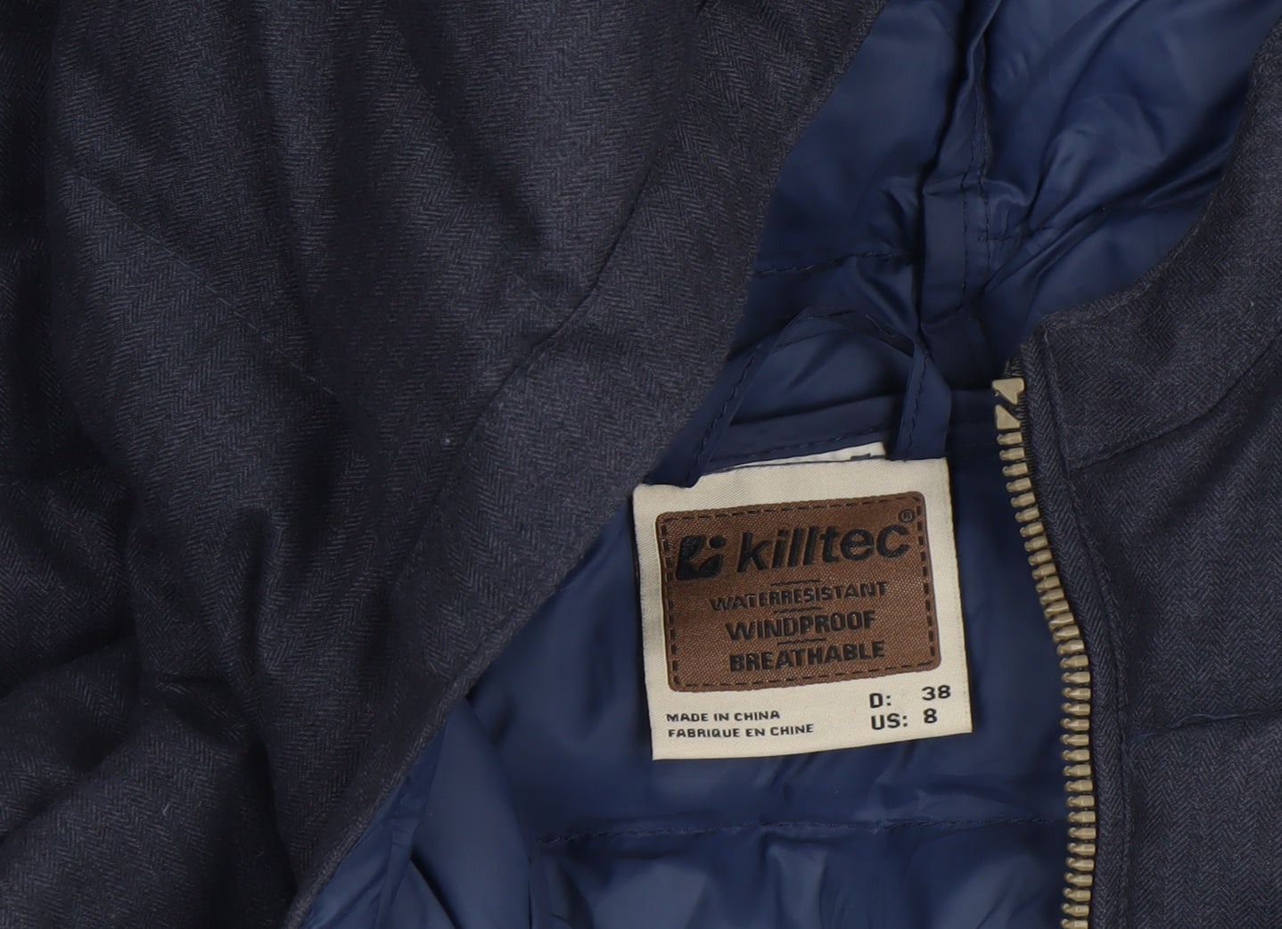 Womens UK Size 12 Killtec Blue Puffer Jacket
