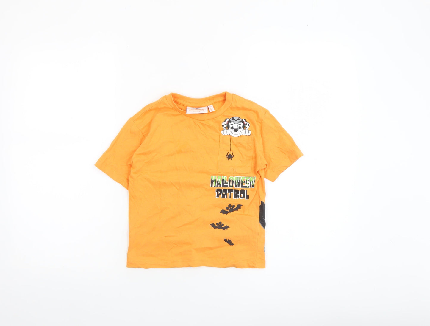 Boys UK Size 4-5 Years Nickelodeon Orange Basic T-Shirt