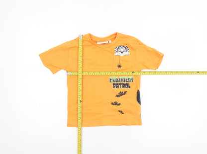 Boys UK Size 4-5 Years Nickelodeon Orange Basic T-Shirt