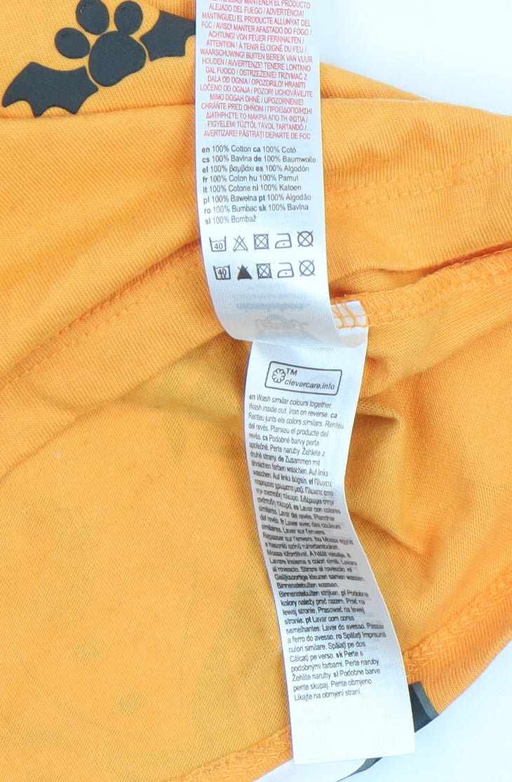 Boys UK Size 4-5 Years Nickelodeon Orange Basic T-Shirt