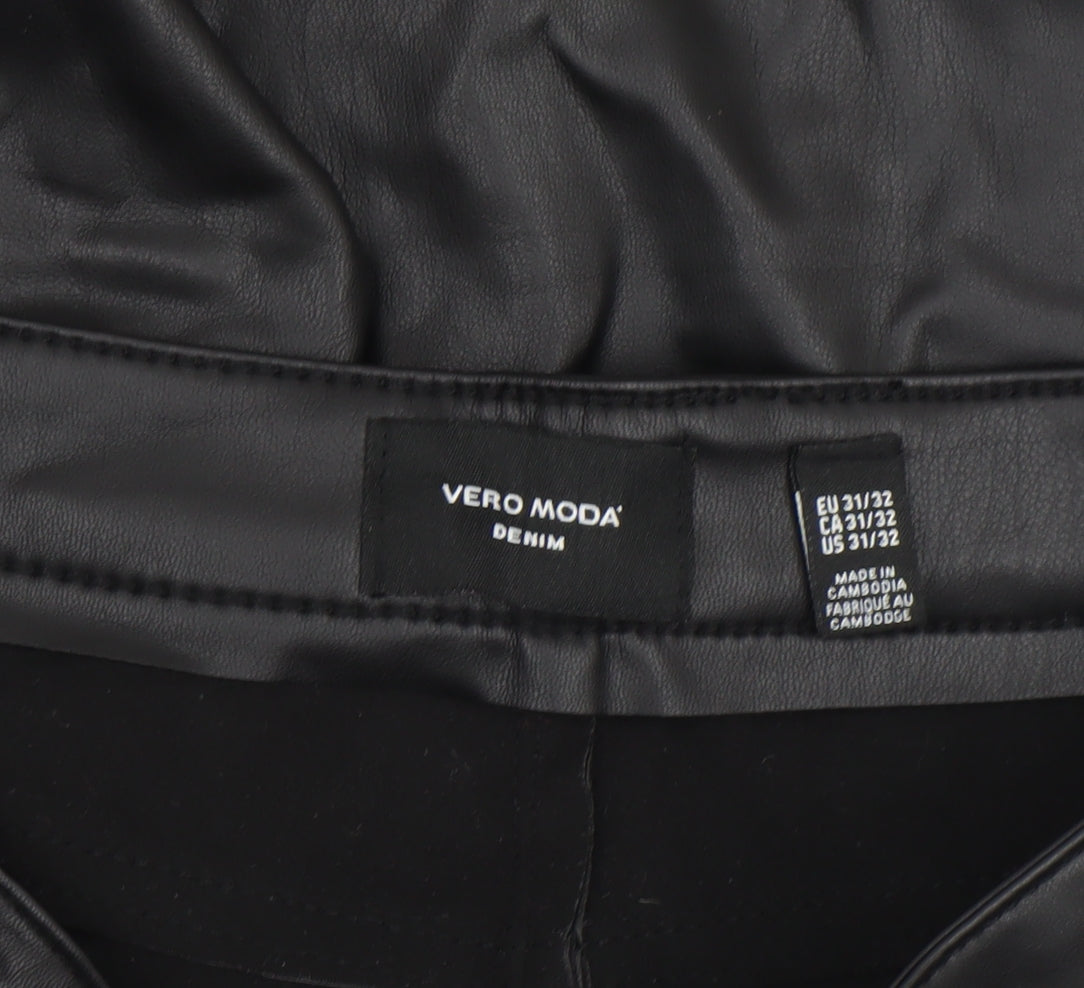 Womens UK Size 14 VERO MODA Regular Fit Casual Party/Cocktail Black Trousers