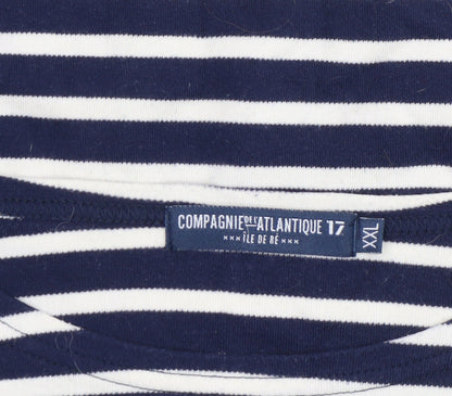 Womens UK Size 2XL Compagnie de l’Atlantique Blue Basic T-Shirt