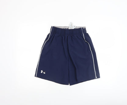 Under Armour Men Blue S Athletic Shorts Quick Dry Pockets Drawstring