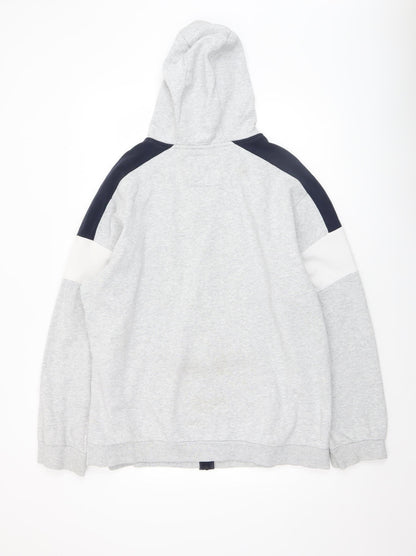 Mens UK Size 2XL Diesel Grey Full Zip Hoodie