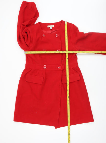 Womens UK Size 8 Chloé Red Overcoat