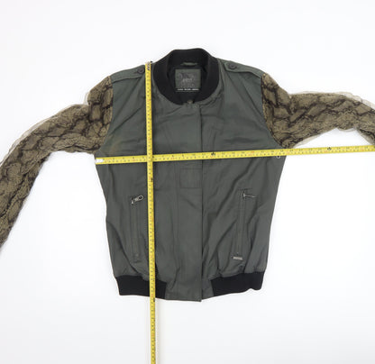 Womens UK Size 8 GUESS Green Bomber Jacket