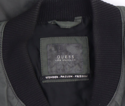 Womens UK Size 8 GUESS Green Bomber Jacket