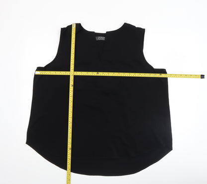 Womens UK Size XL Primark Black Basic Blouse