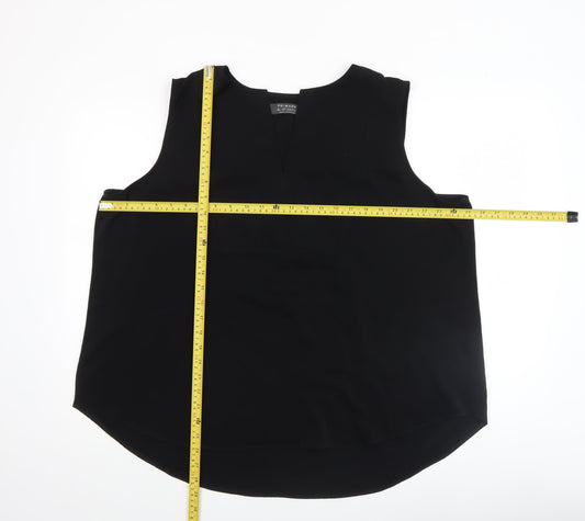 Womens UK Size XL Primark Black Basic Blouse