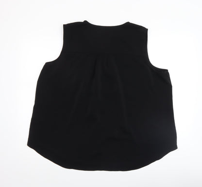 Womens UK Size XL Primark Black Basic Blouse