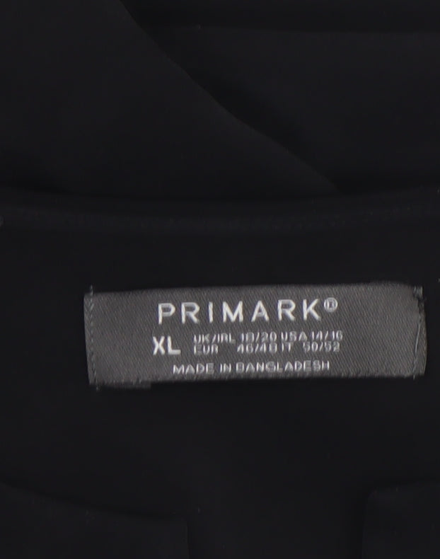 Womens UK Size XL Primark Black Basic Blouse