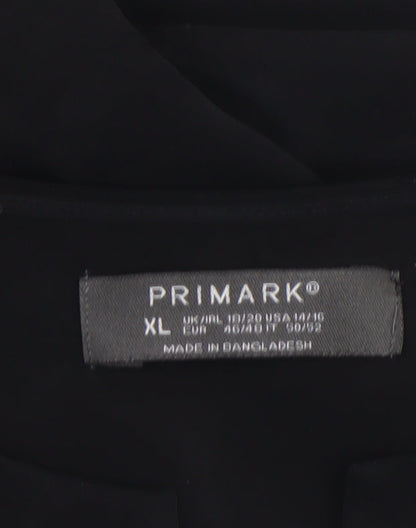 Womens UK Size XL Primark Black Basic Blouse