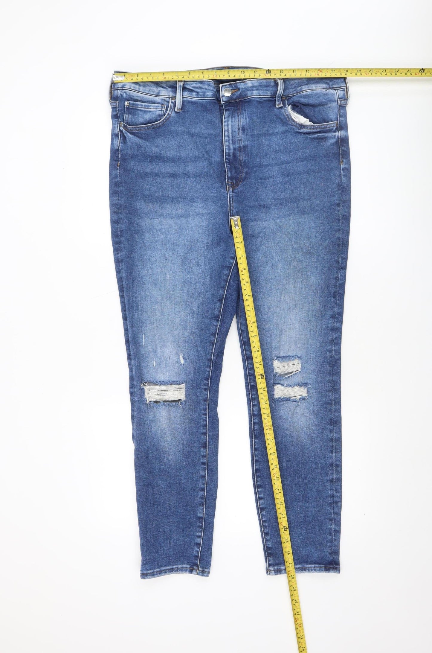 Womens UK Size 14 H&M Slim Fit Skinny Blue Jeans