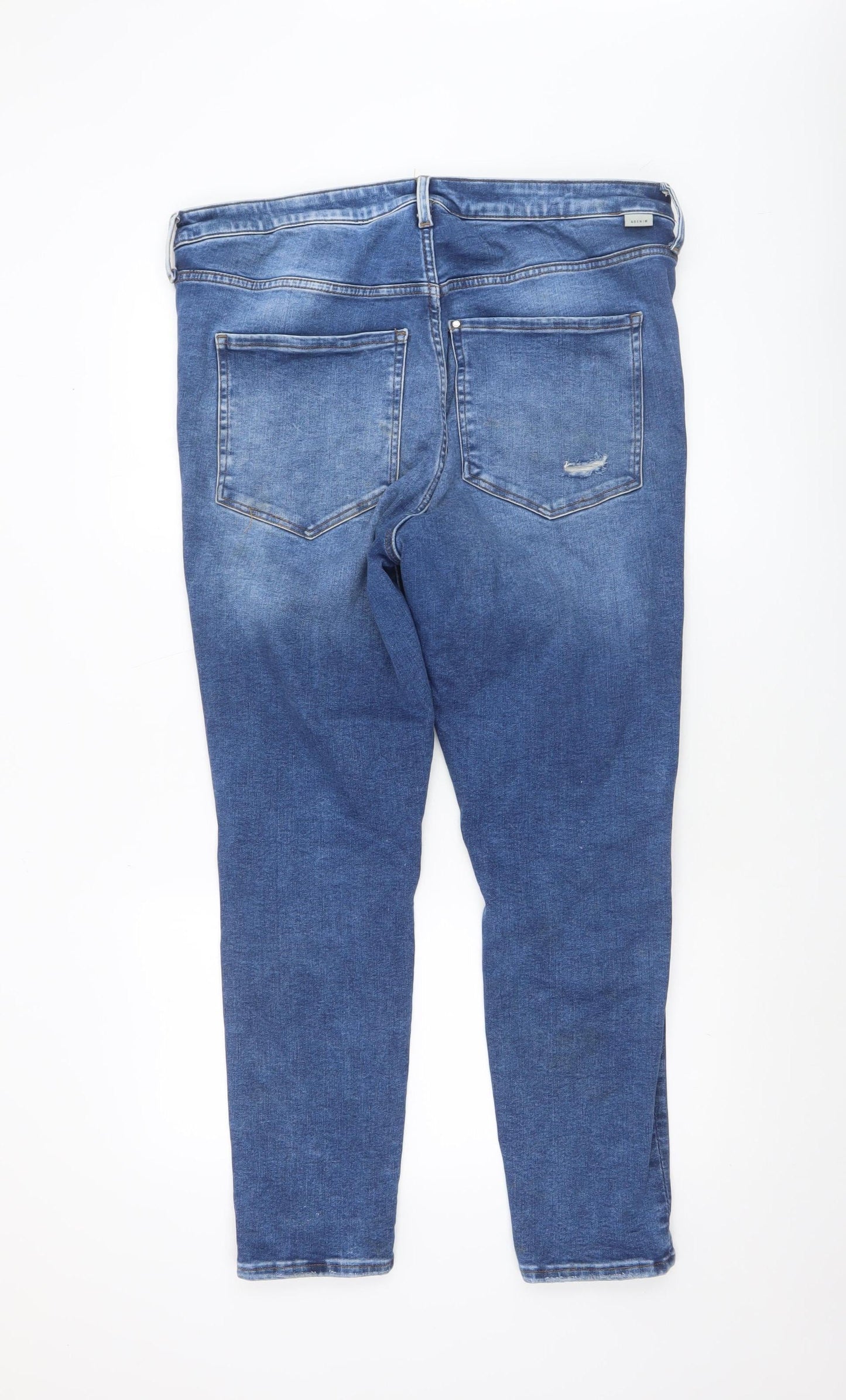 Womens UK Size 14 H&M Slim Fit Skinny Blue Jeans