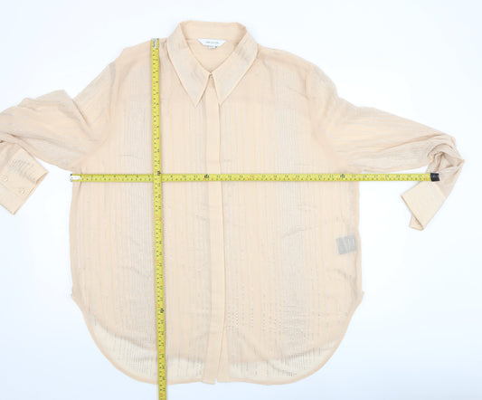 Womens UK Size XL H&M Edition Beige Basic Blouse