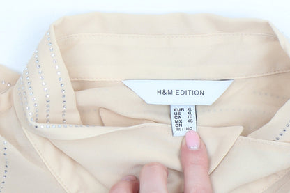Womens UK Size XL H&M Edition Beige Basic Blouse