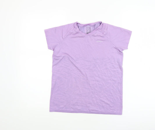 Decathlon Girls Purple Short Sleeve Sports T-Shirt 10-11 Years