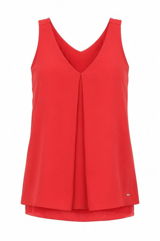 Womens UK Size XS Tommy Hilfiger Red Basic Tank