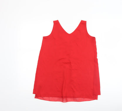 Womens UK Size XS Tommy Hilfiger Red Basic Tank