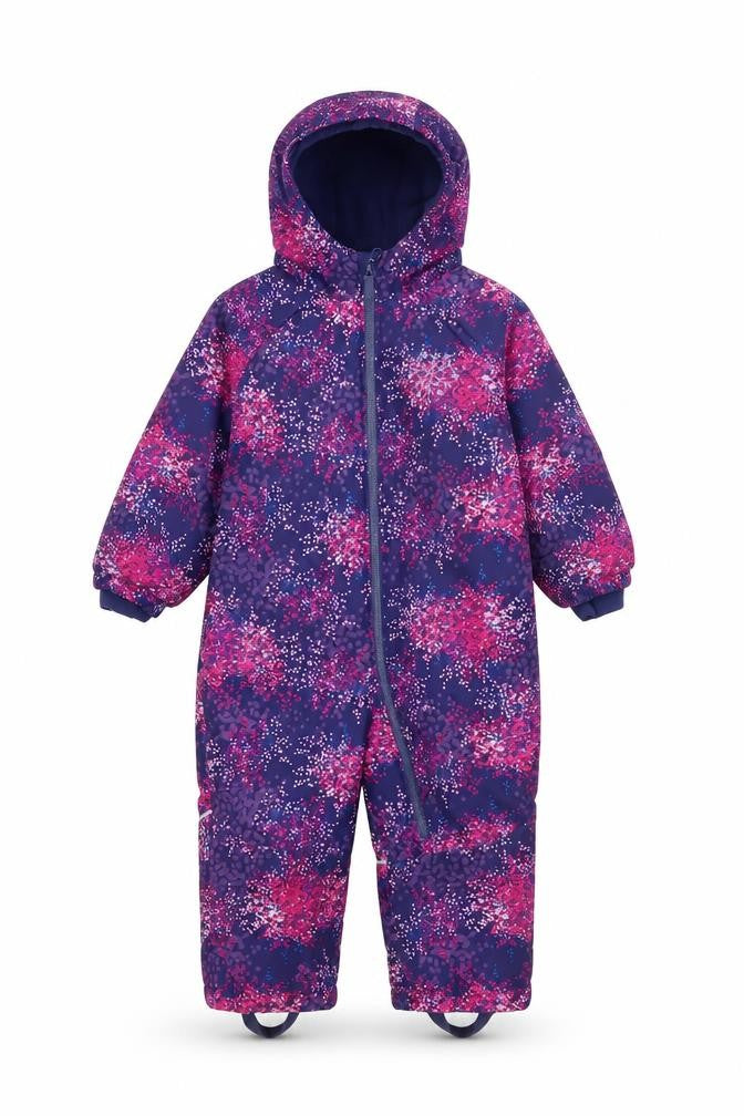 Front view of Lupilu unisex baby multicoloured winter snowsuit 18-24 months hooded fleece lined