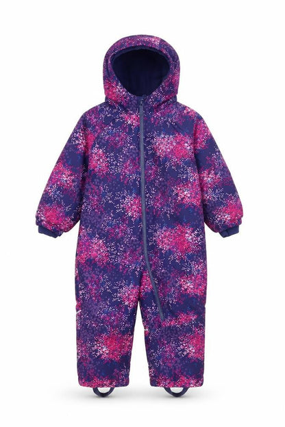 Front view of Lupilu unisex baby multicoloured winter snowsuit 18-24 months hooded fleece lined