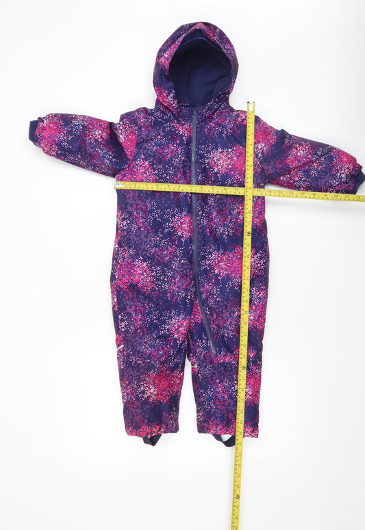 Lupilu Unisex Baby Multicoloured Winter Snowsuit 18-24 Months Hooded Fleece Lined
