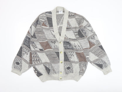Mens UK Size M Signé Incognito Beige Cardigan Jumper