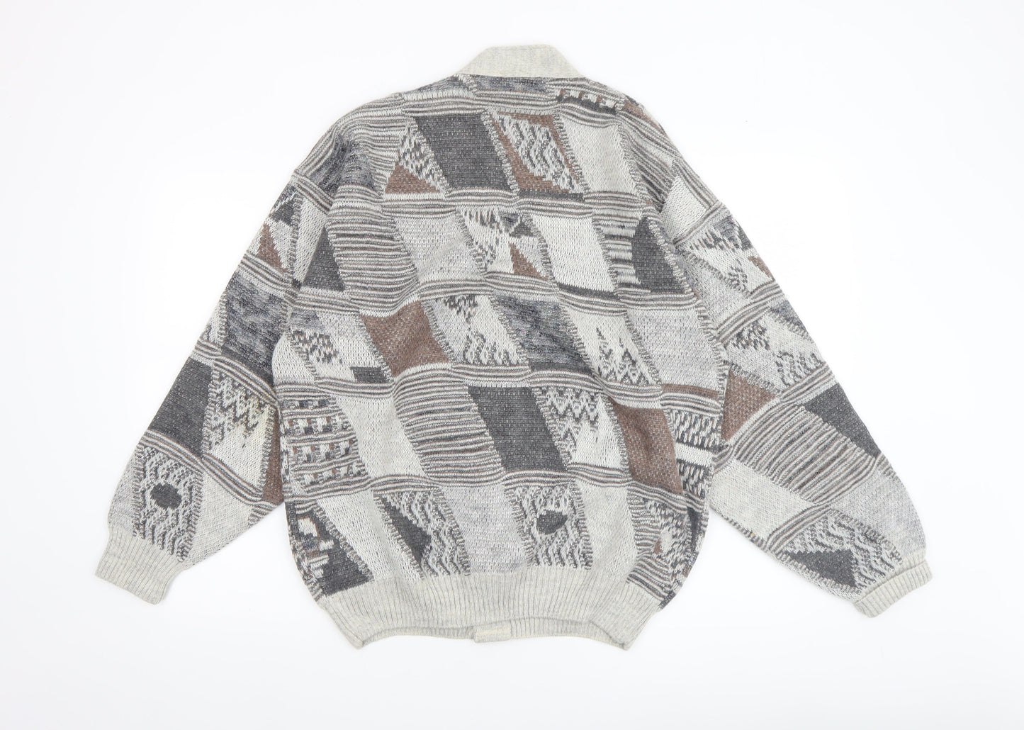 Mens UK Size M Signé Incognito Beige Cardigan Jumper