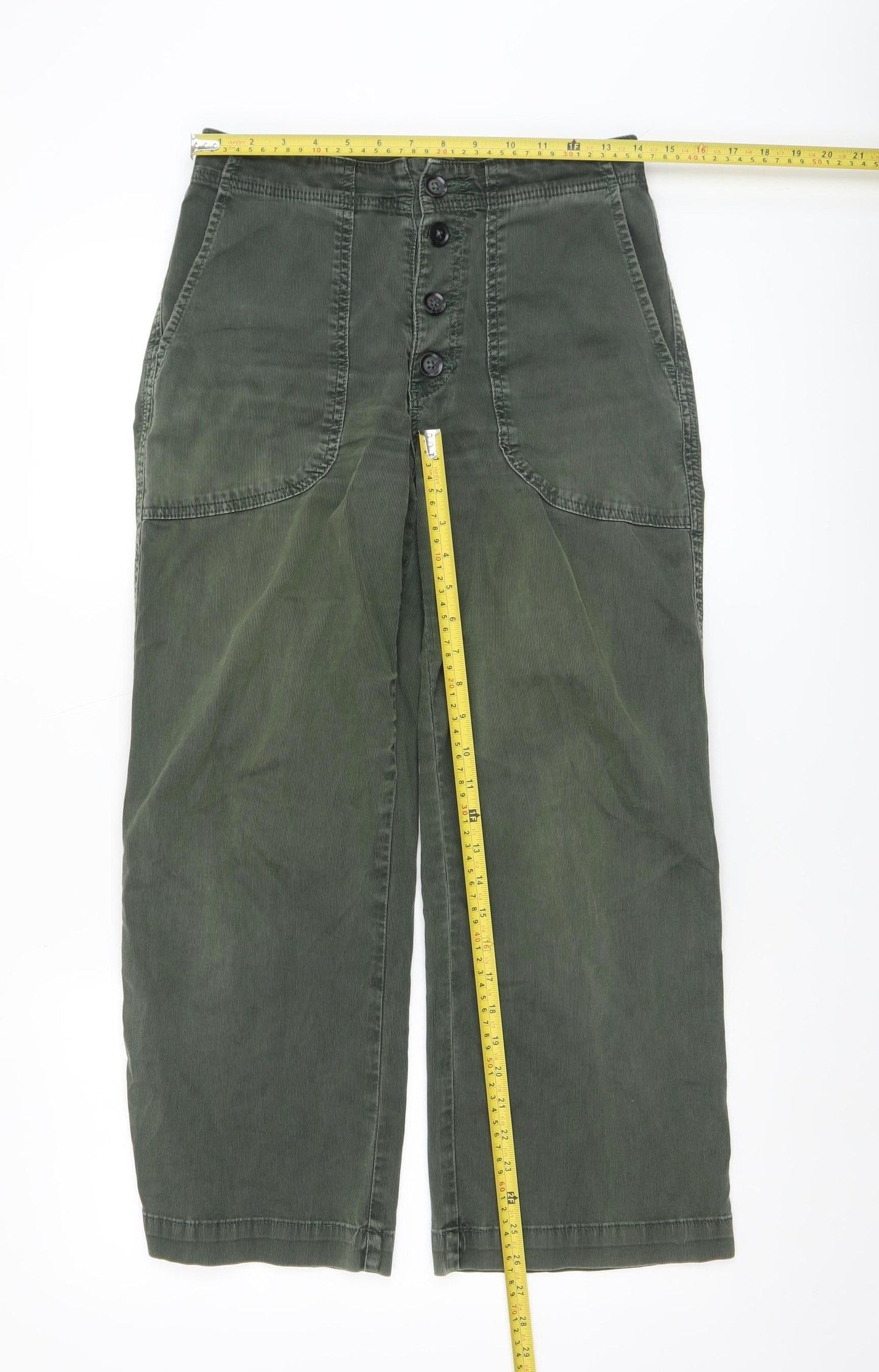 Womens UK Size 27 Adriano Goldschmied Regular Fit Chino Green Trousers