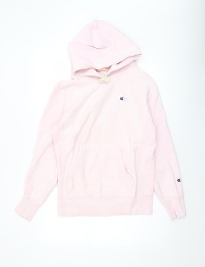 Womens UK Size S Champion Pink Pullover Hoodie