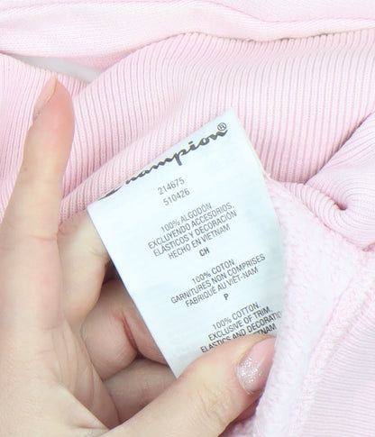 Womens UK Size S Champion Pink Pullover Hoodie