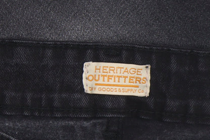 Mens UK Size 34R Heritage Outfitters Slim Fit Skinny Black Jeans