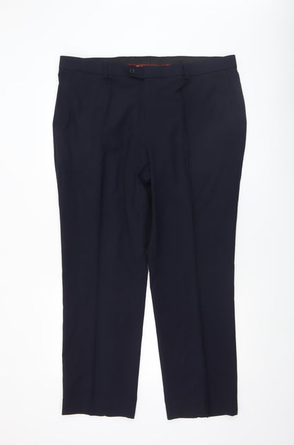 Mens UK Size 40 in NEXT Classic Fit Dress Pants Blue Trousers