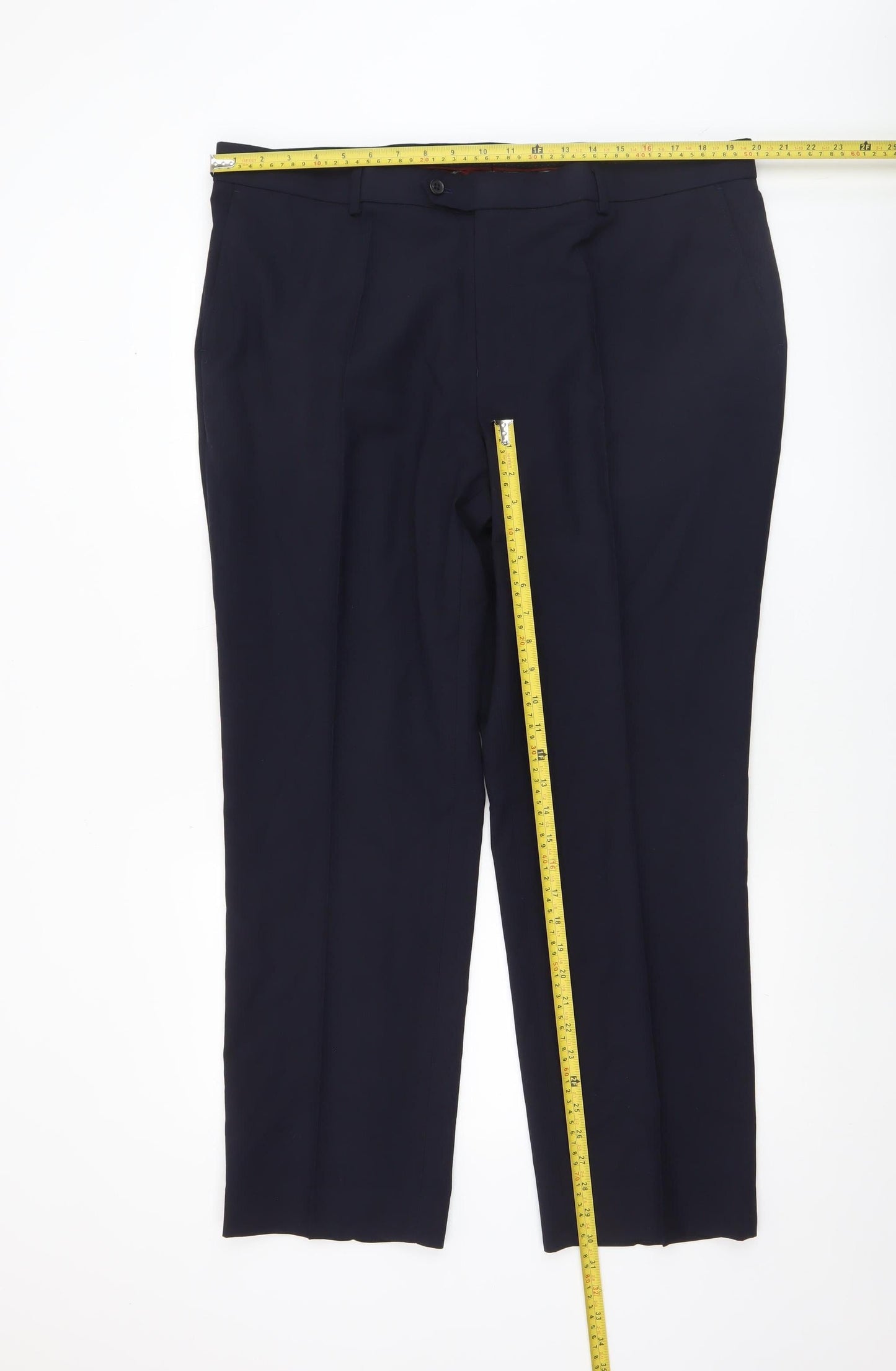 Mens UK Size 40 in NEXT Classic Fit Dress Pants Blue Trousers