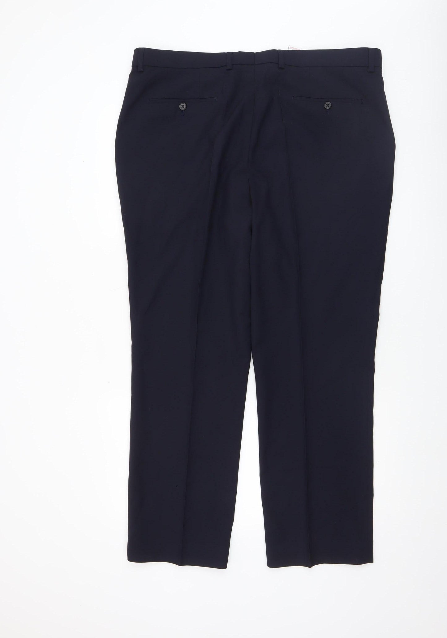 Mens UK Size 40 in NEXT Classic Fit Dress Pants Blue Trousers