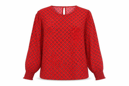 Womens UK Size 8 Only Red Tunic Blouse