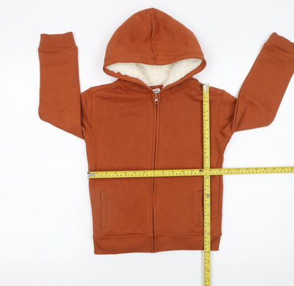 Boys UK Size 7 Years Anko Brown Full Zip Hoodie